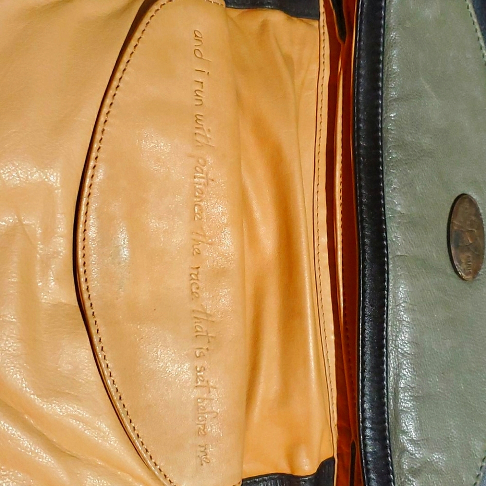 John fluevog black leather clutch